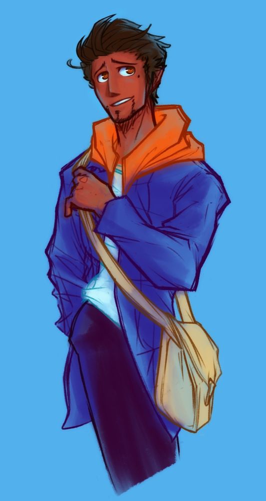 My musician who is extra sensitive to ghosts! Art by me