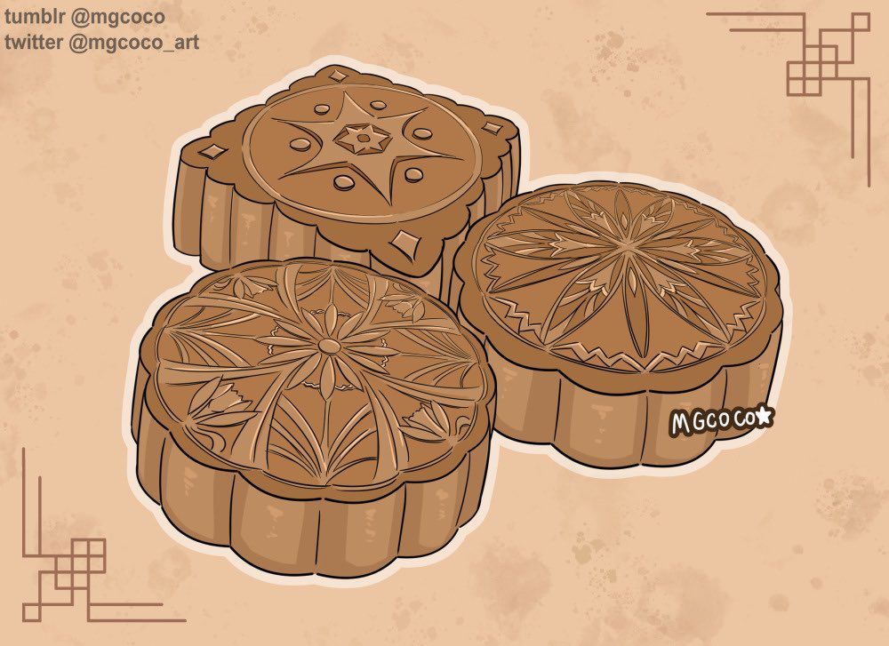 Mooncakes with Earendil, Idril, and Luthien’s heraldic devices on them.