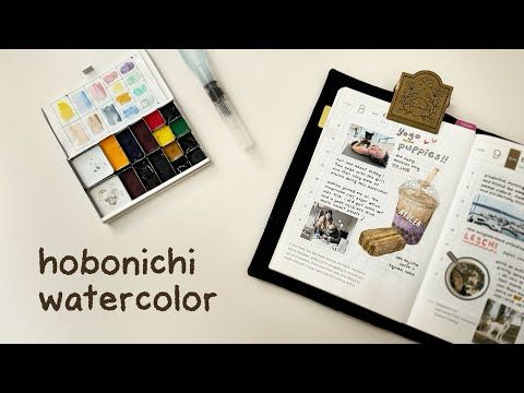 cozy cafe watercolor ☕️ hobonichi + new art toolkit palette! 🎨