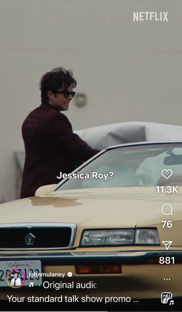 Comedian John Mulaney in a promo for his Netflix talk show uncovering a Chrysler TC by Maserati convertible, one of the oddest/more misbegotten vehicles of the late 1980s.