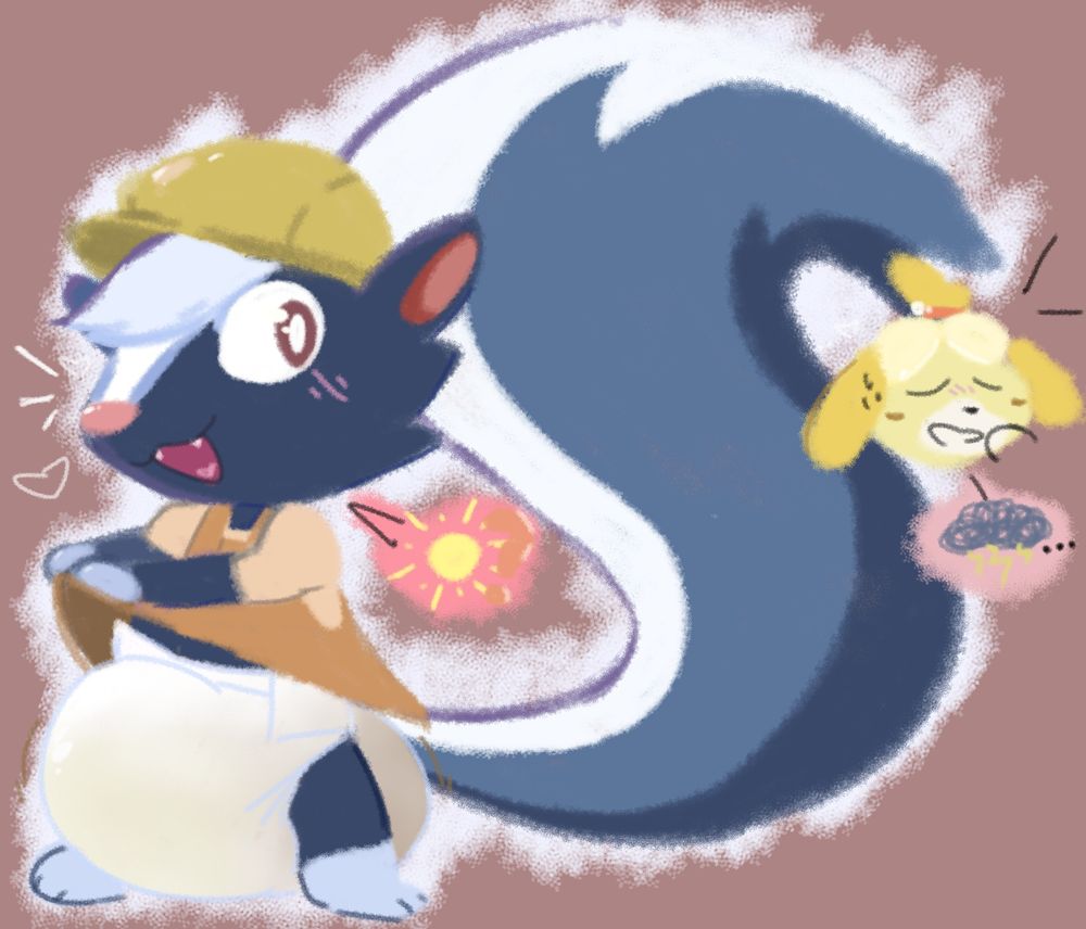 kicks with a full diaper, asking about a sunny sticker. Isabelle is offscreen saying a stormy sticker instead