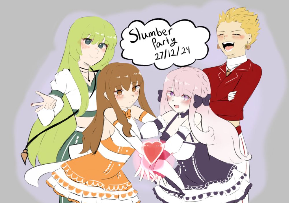 Enkidu, Hakuno, Florina (oc), and Gilgamesh