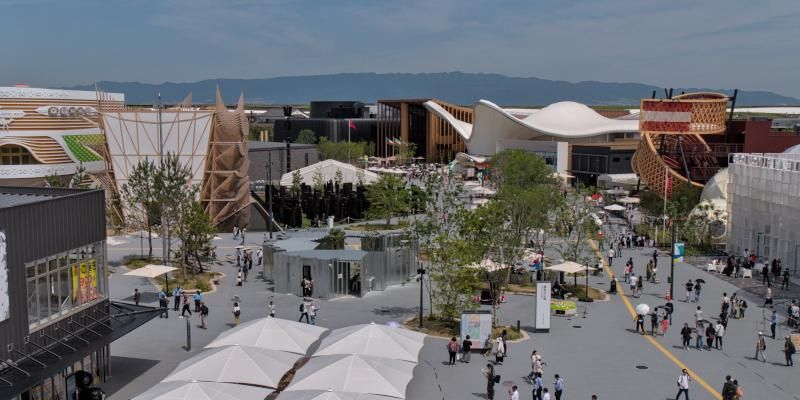 Das Expogelände in Osaka.