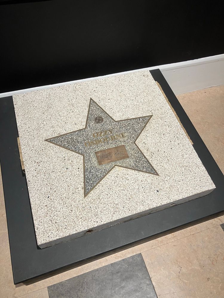 Ozzy’s walk of fame star. 