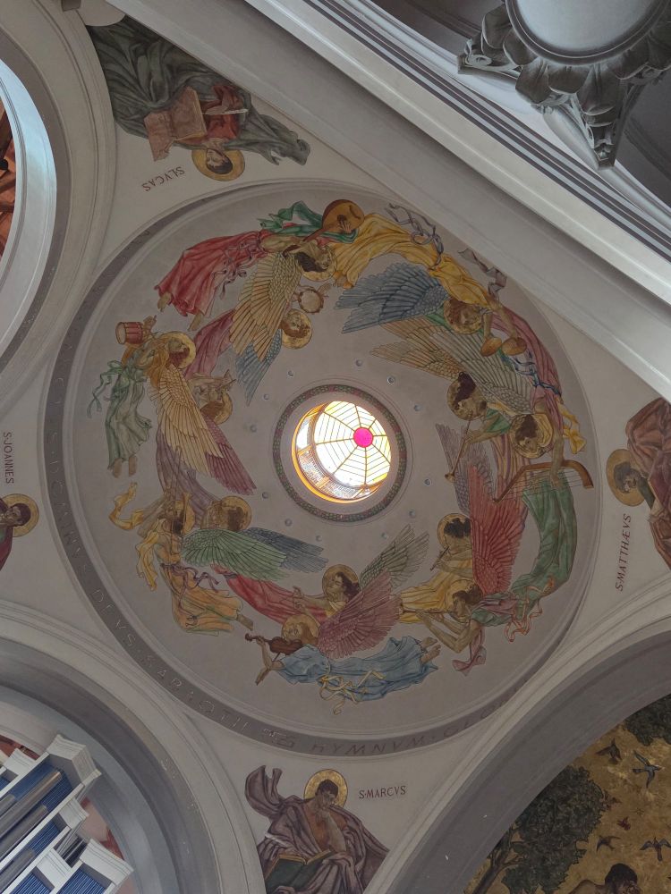 Interior of a church mural