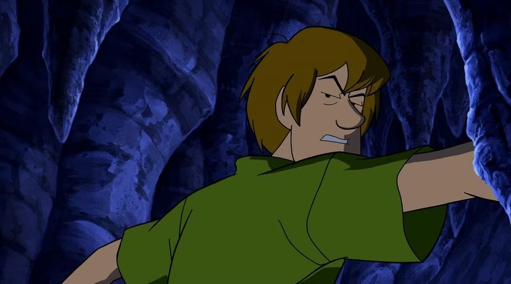 shaggy from scooby doo in a cave