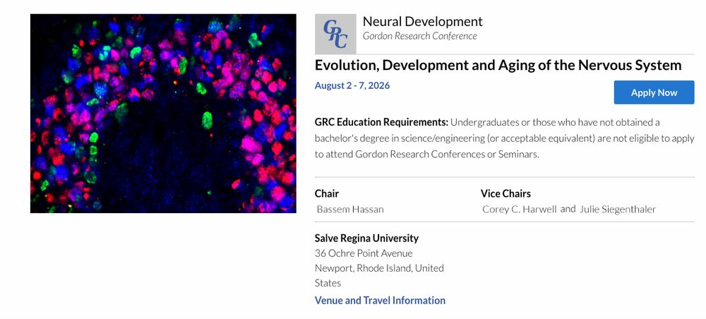image of web page for Neural Development GRC - go to https://www.grc.org/neural-development-conference/2026/ 