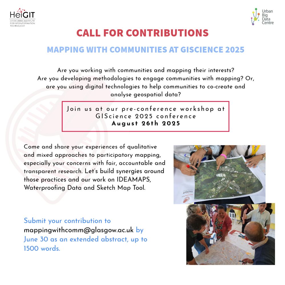 Call for Contributions @ GIScience 2025: Mapping with Communities