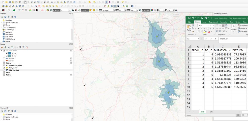 Using QGIS to Create Isochrone Maps and Identify Shortest, Fastest Routes - Geography Realm