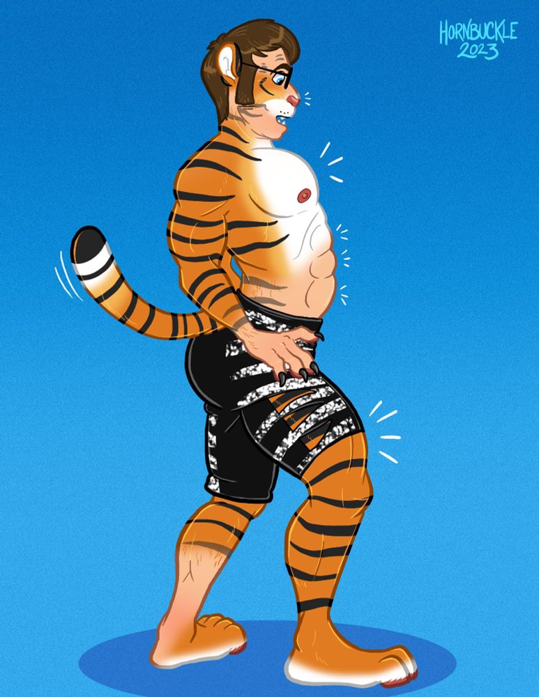 He noticed the shorts are less baggy now XD