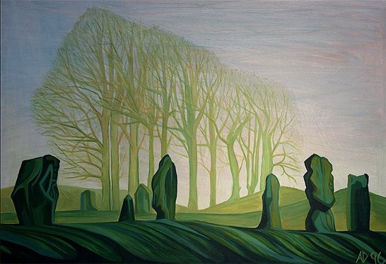 The Avenue at Avebury by Anna Dillon