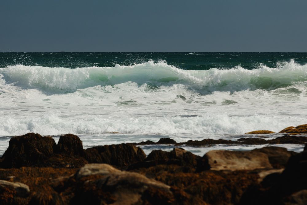 Following Hurricane Erin, some beautiful waves breaking on the coastal regions of Nova Scotia