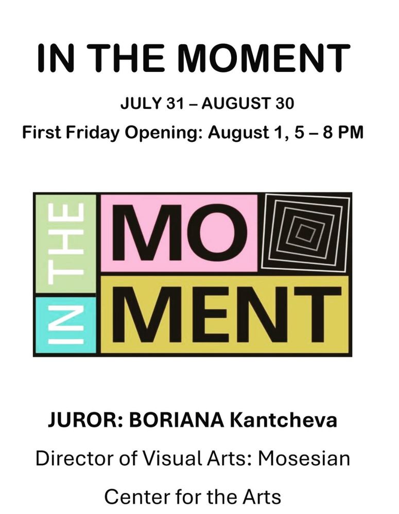 Publicity image for the In the Moment show at Galatea Fine Art in Boston.