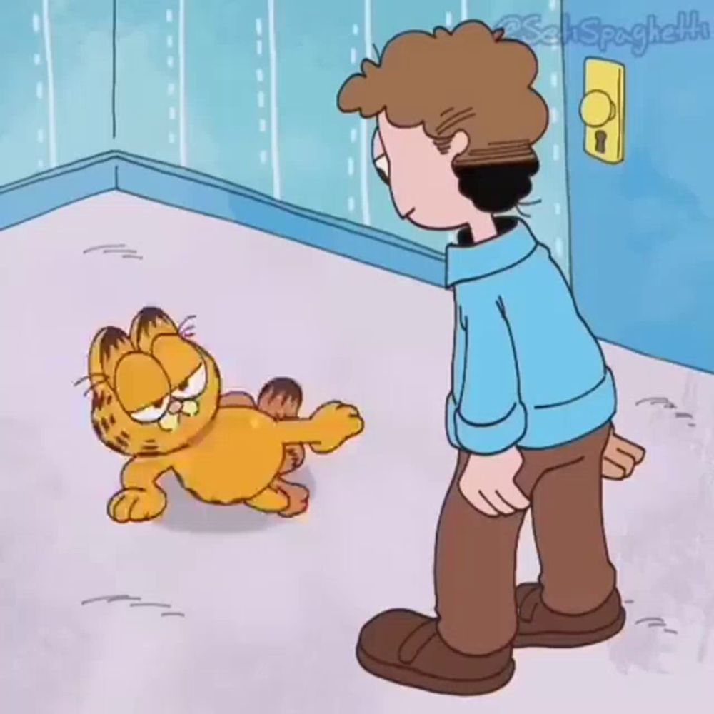 Garfield Breakdance GIF