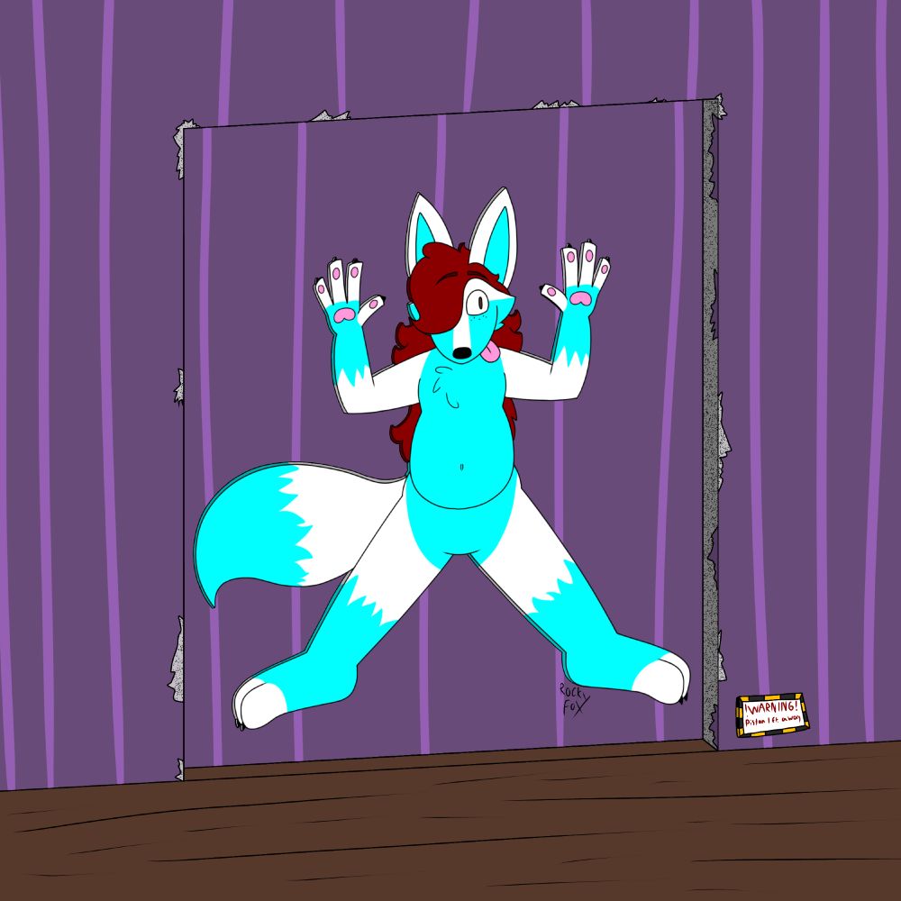 Me flattened into a wall
