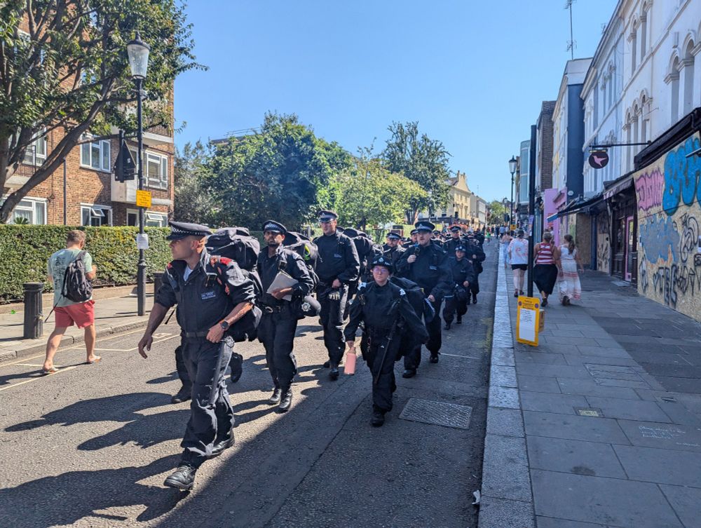 A raggedy column of coppers 