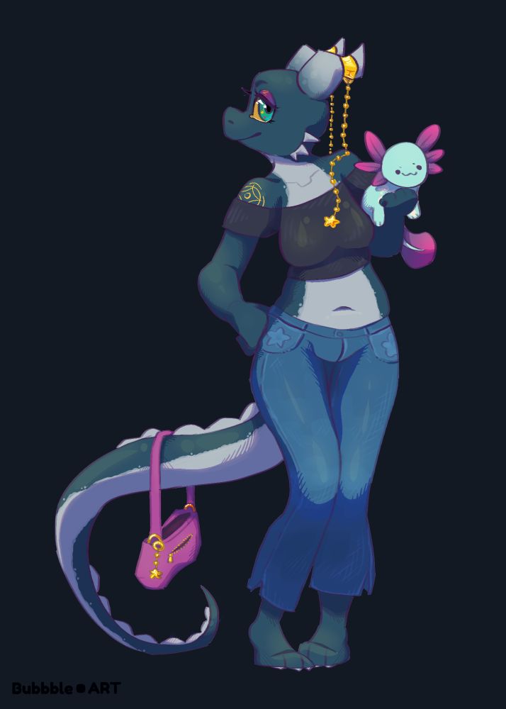 Cunty puds with a handbag