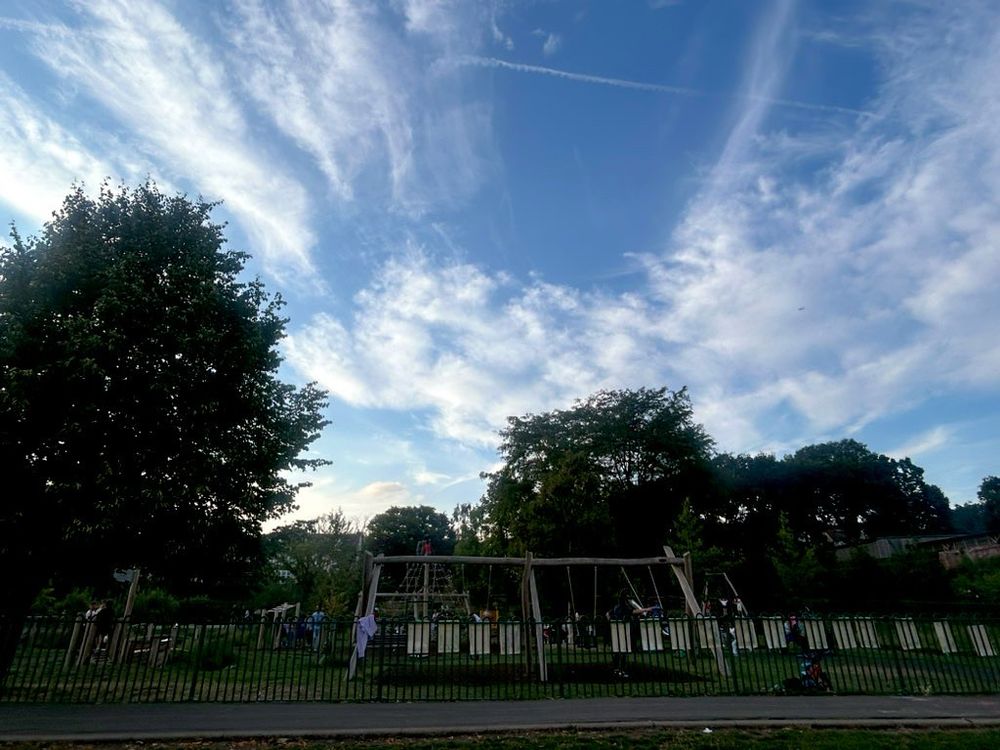 Playground but mainly blue sky 