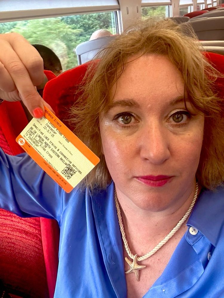 Me with the right ticket! On a train 