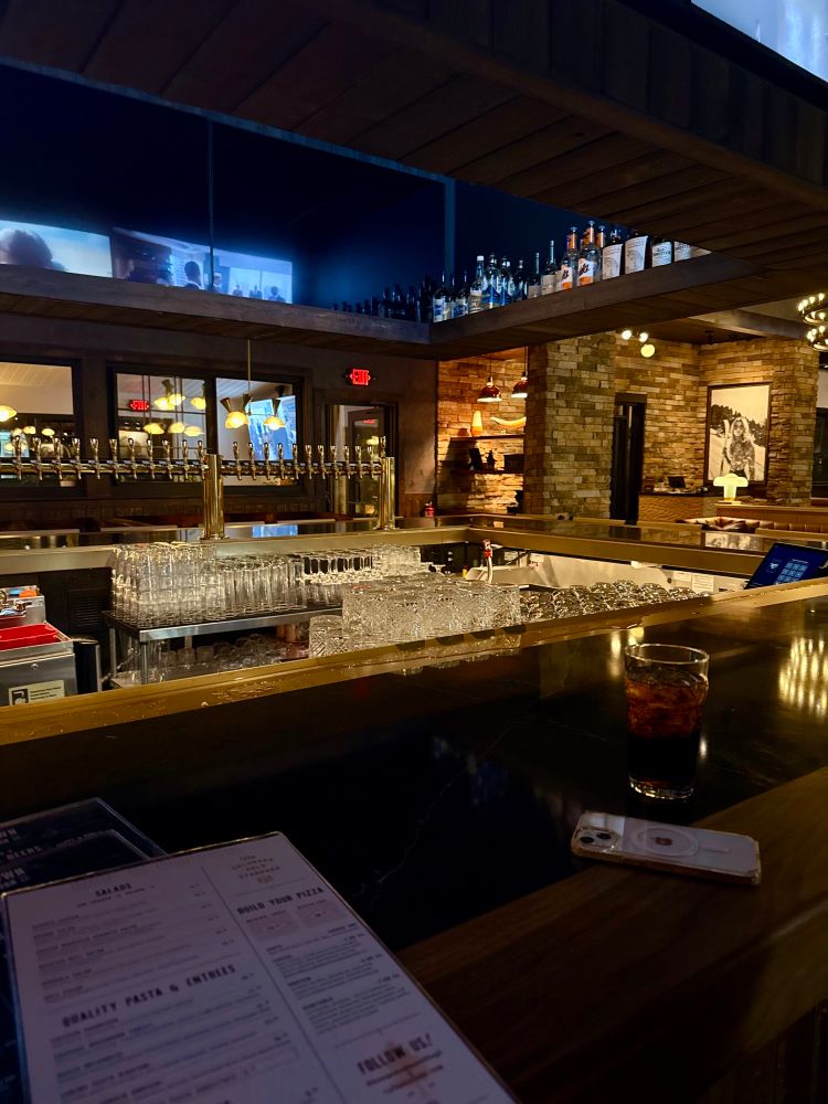 The interior of a restaurant.