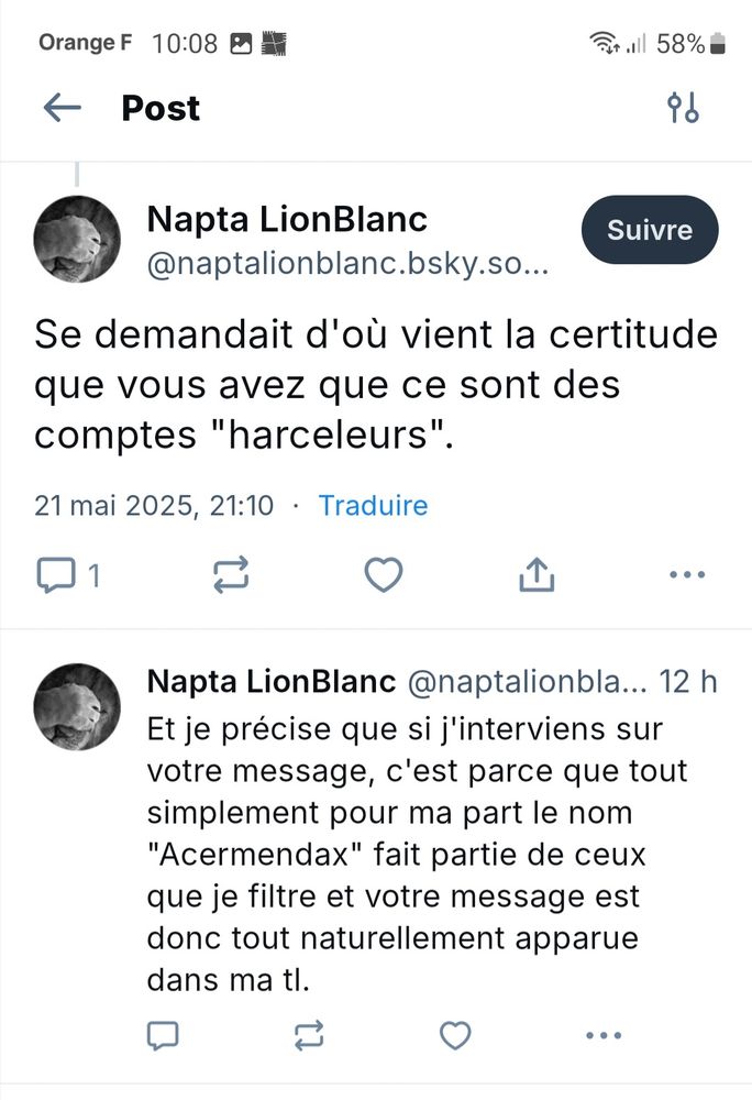 Napta LionBlanc demande à ce qu'on justifie ce qu'on dit de la TEB