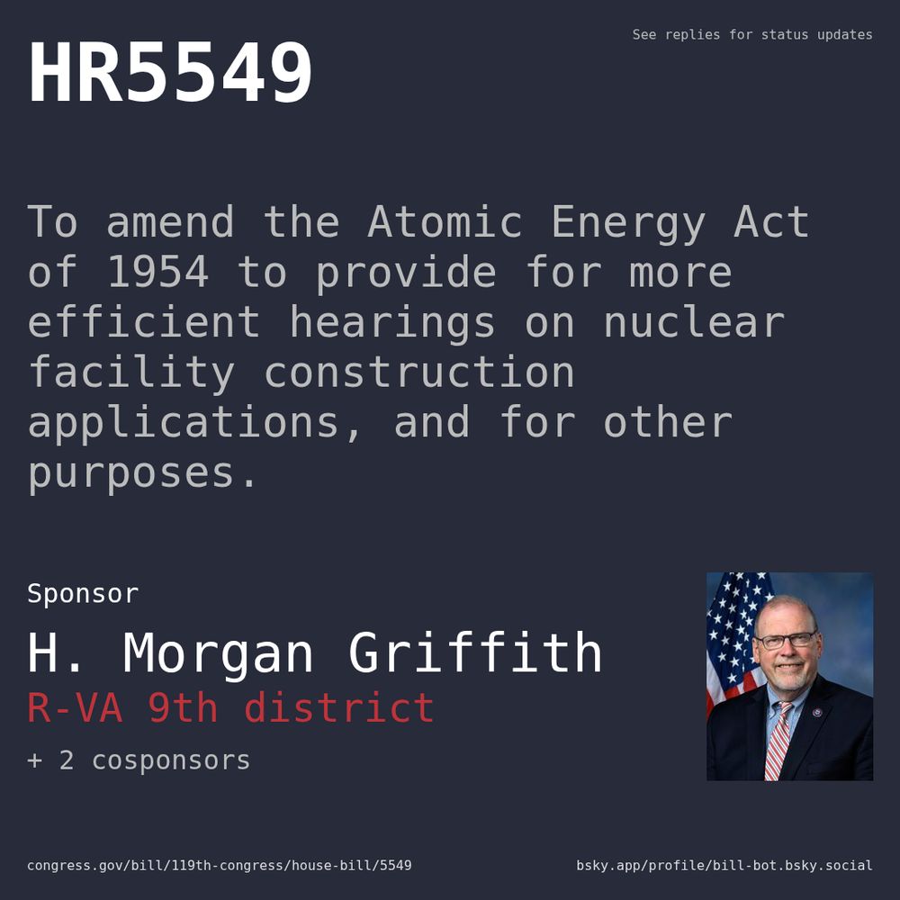 Description of HR5549, and a depiction of its sponsor, H. Morgan Griffith.