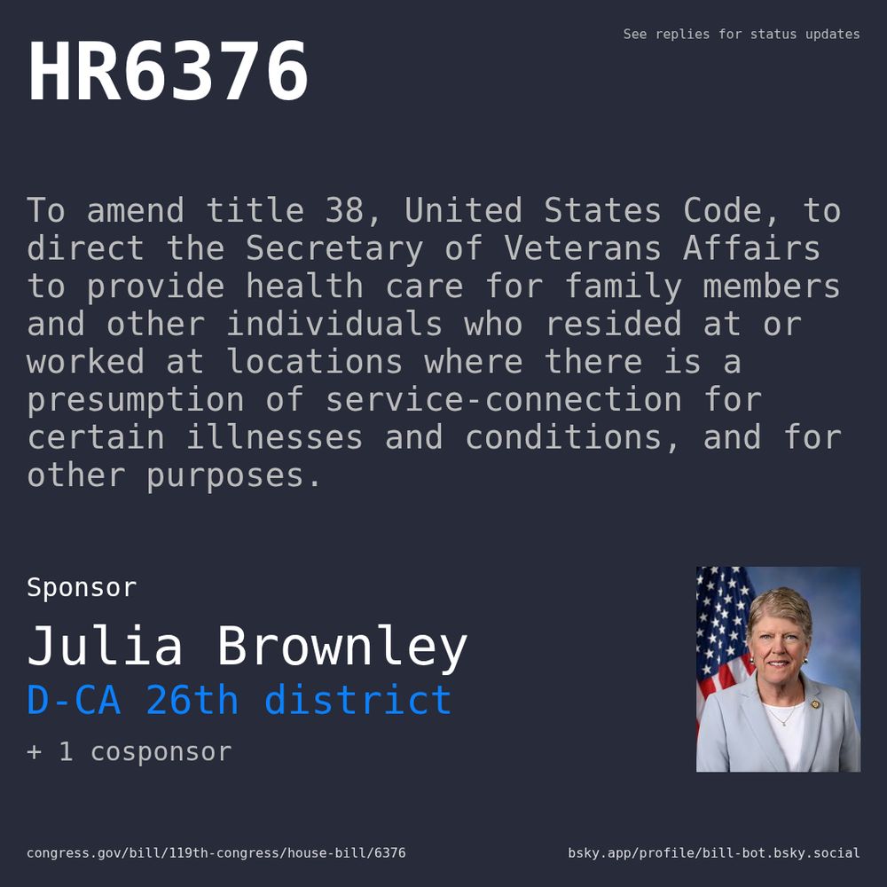 Description of HR6376, and a depiction of its sponsor, Julia Brownley.