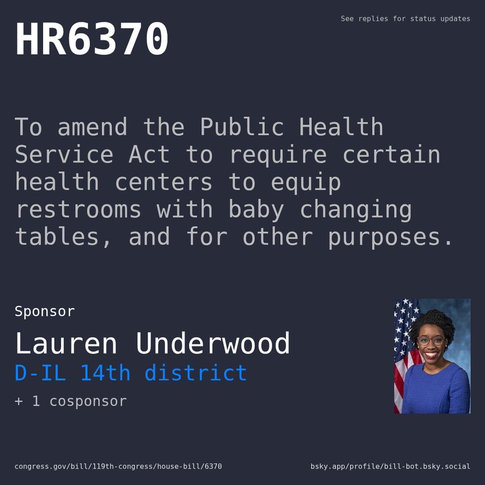 Description of HR6370, and a depiction of its sponsor, Lauren Underwood.