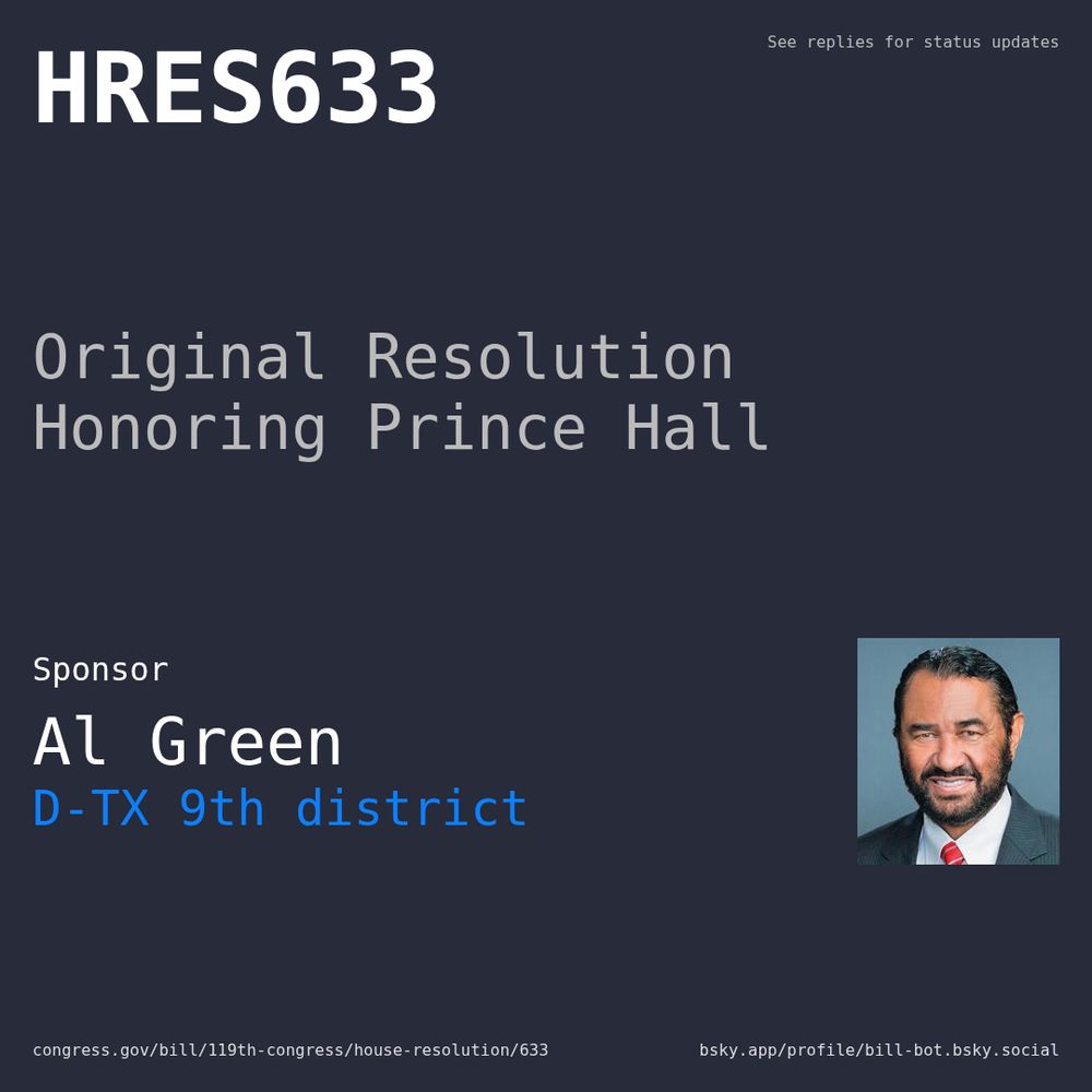 Description of HRES633, and a depiction of its sponsor, Al Green.