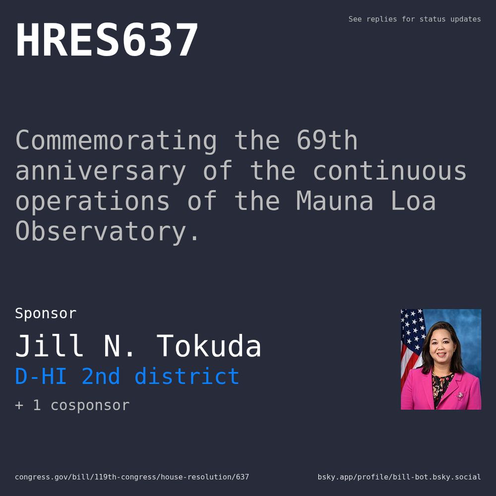 Description of HRES637, and a depiction of its sponsor, Jill N. Tokuda.