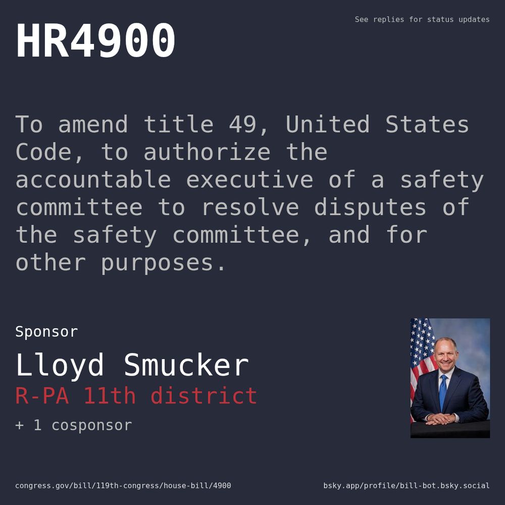 Description of HR4900, and a depiction of its sponsor, Lloyd Smucker.