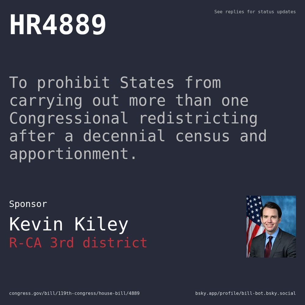 Description of HR4889, and a depiction of its sponsor, Kevin Kiley.