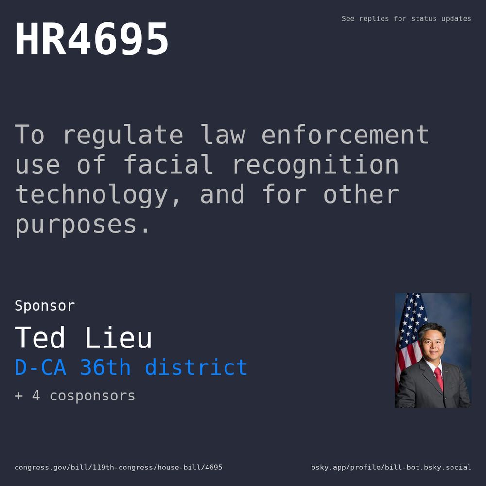 Description of HR4695, and a depiction of its sponsor, Ted Lieu.