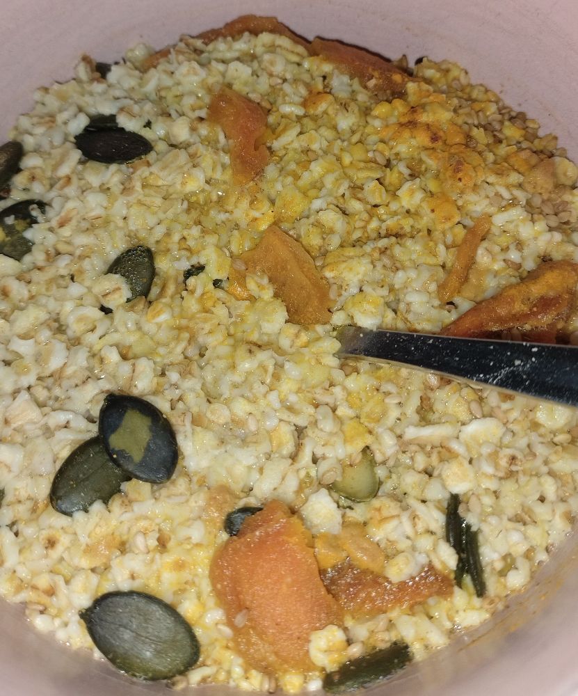 Mit Wasser aufgegossen.