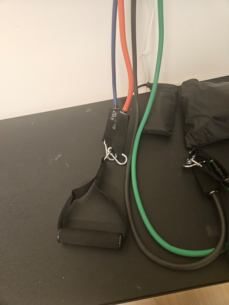 Handles attached to elastic resistance bands