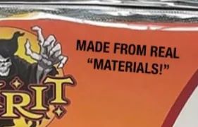 MADE FROM REAL "MATERIALS!" 