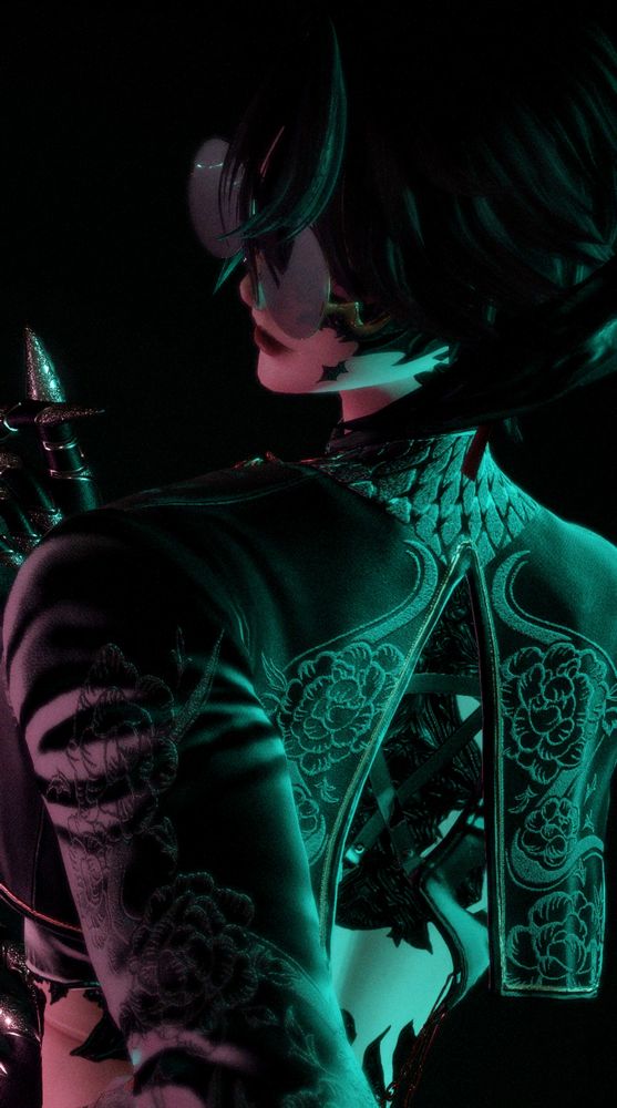 a completely unedited ver of the poster's character, zoomed in.