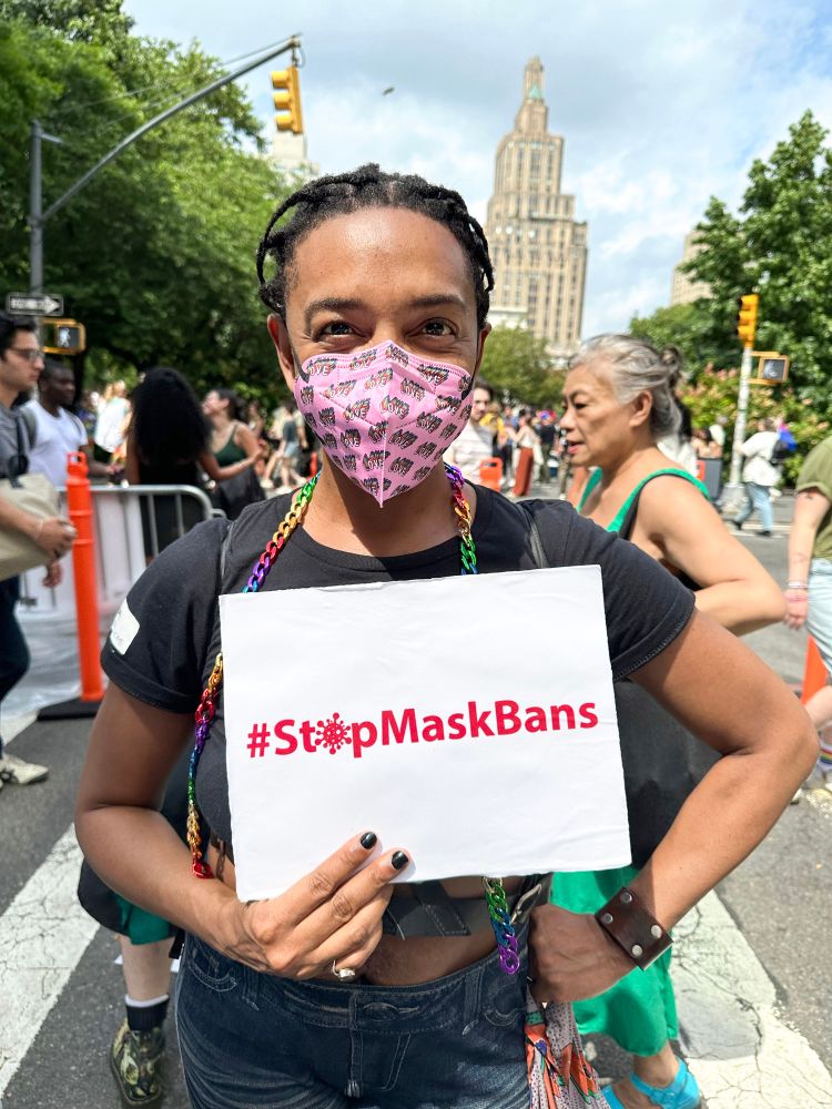 Kiebpoli, wearing a pride mask from MaskC, posed for Julie Lam to support MaskTogetherAmerica’s nation-wide ‘StopMaskBans’ campaign.