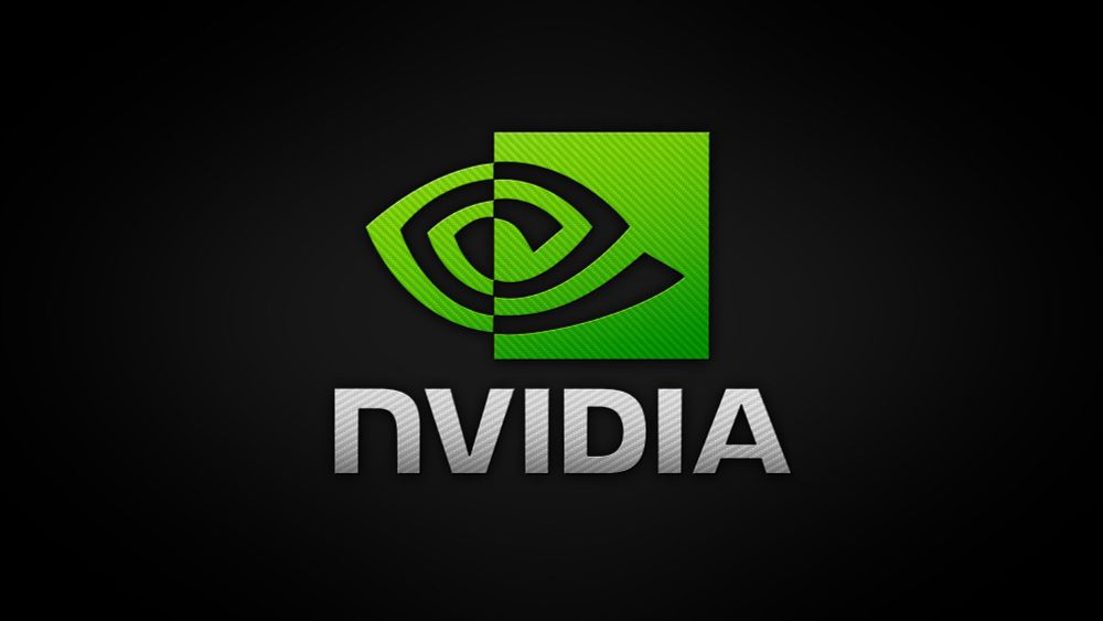 NVIDIA green eye logo on black backdrop