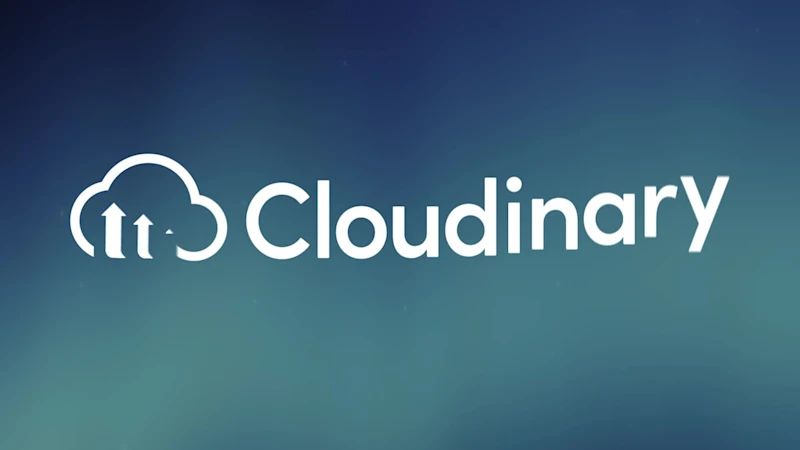 cloudinary logo on blue gradient