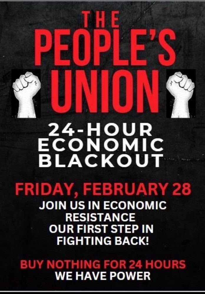 People’s Union Black Out Today. No spending