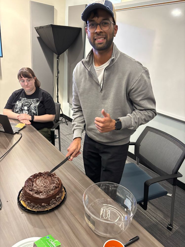 Kshitish cutting a cake 