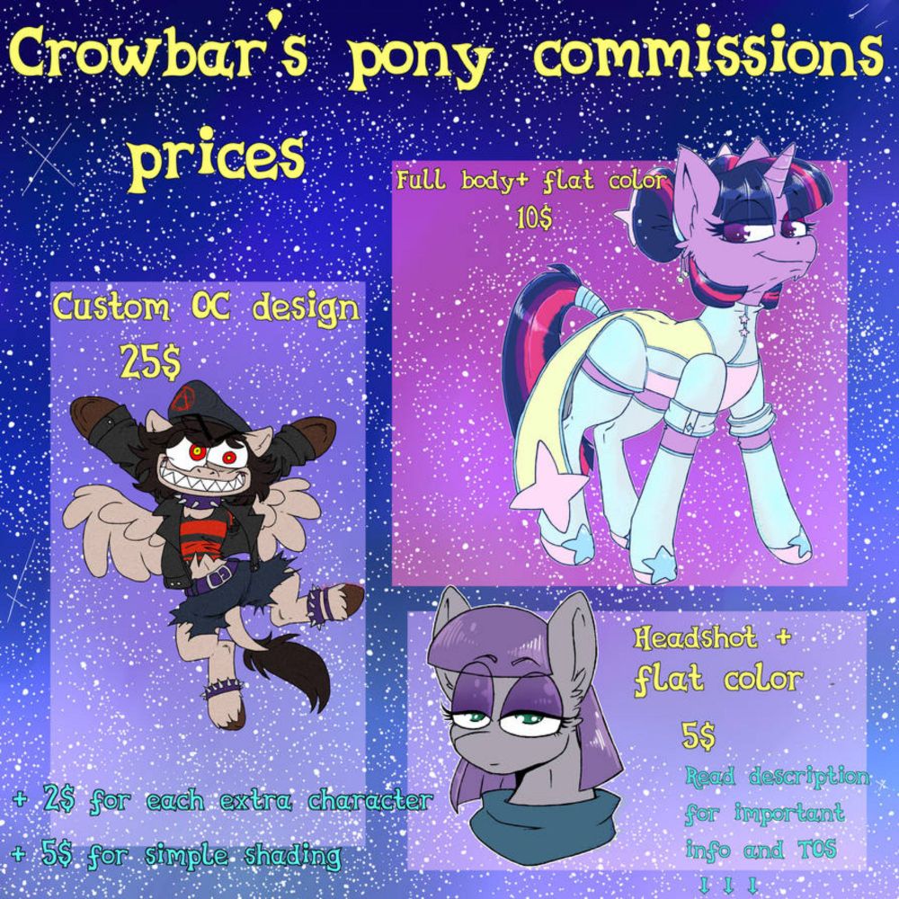 [Open] mlp commissions price shart by 19crowbar19 on DeviantArt