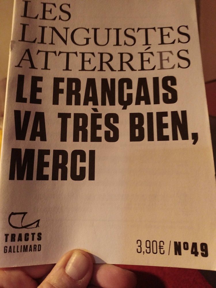 Couverture de l'ouvrage : le français va très bien.