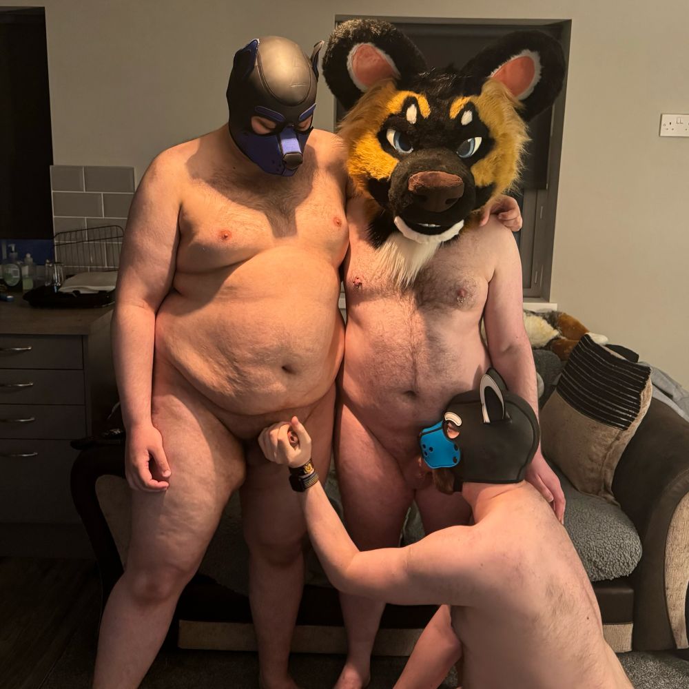 Me, and two pups! I’m getting my dick sucked and the other is getting jerked off