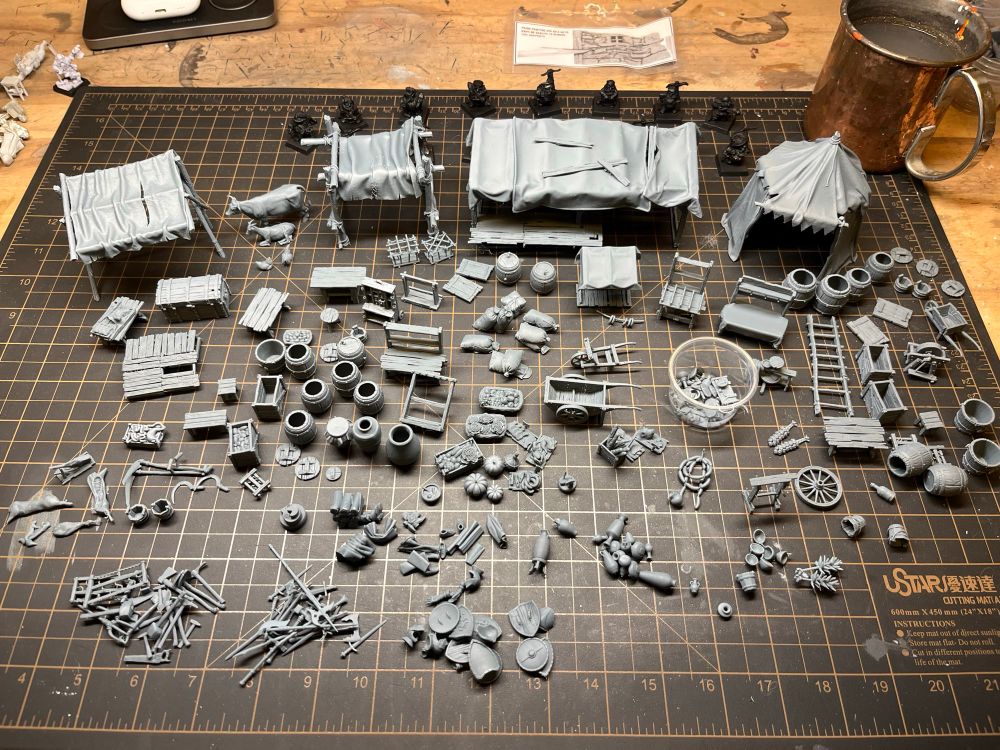 Tabletop World market sets unboxed
