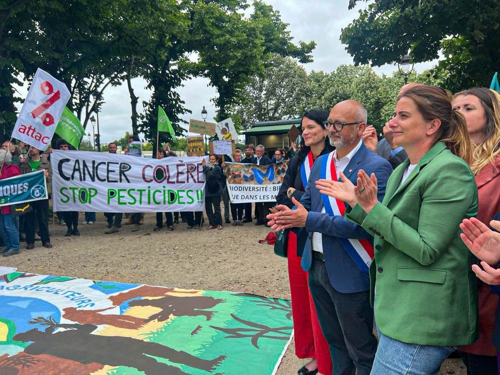 Marine Tondelier à la mobilisation contre la loi Duplomb le 27 mai 2025