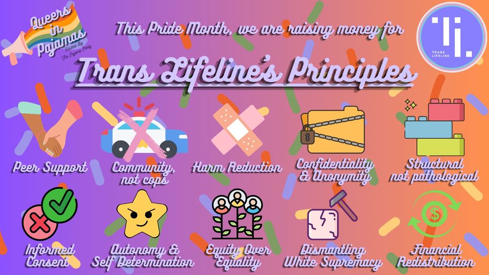 infographic displaying trans lifeline's principles