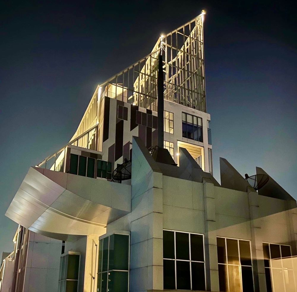 Modern architecture building penthouse