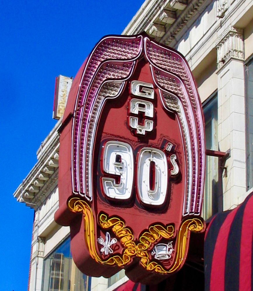 Art Deco bar sign Gay 90’s